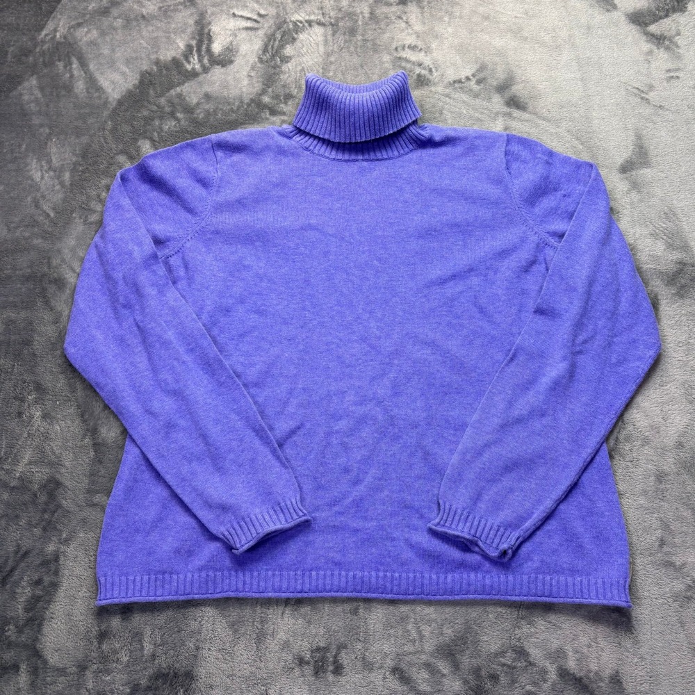 Woolrich Women's Purple Turtleneck Sweater Large Casual Knit Top